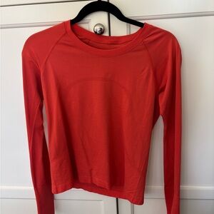 lululemon Swiftly Tech Long-Sleeve Shirt size 6 dark orange